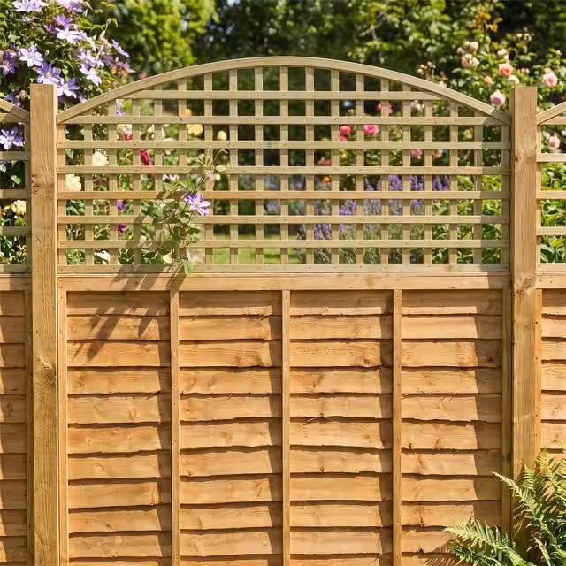 Premier Garden Supplies Woven Wood Garden Arch Trellis Panel, Brown, H: 183 cm x W: 80 cm x D: 65 cm
