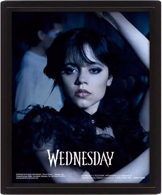 Wednesday Goo Goo Muck 3D Framed Graphic Poster in Black