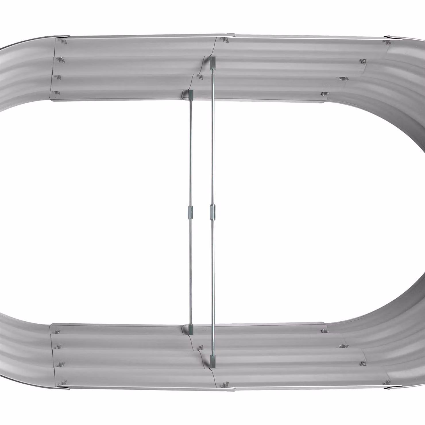 Harbour Housewares Pack of 2 Raised Galvanised Steel Garden Beds in Silver, W: 120 cm, D: 60 cm, H: 30 cm – 5