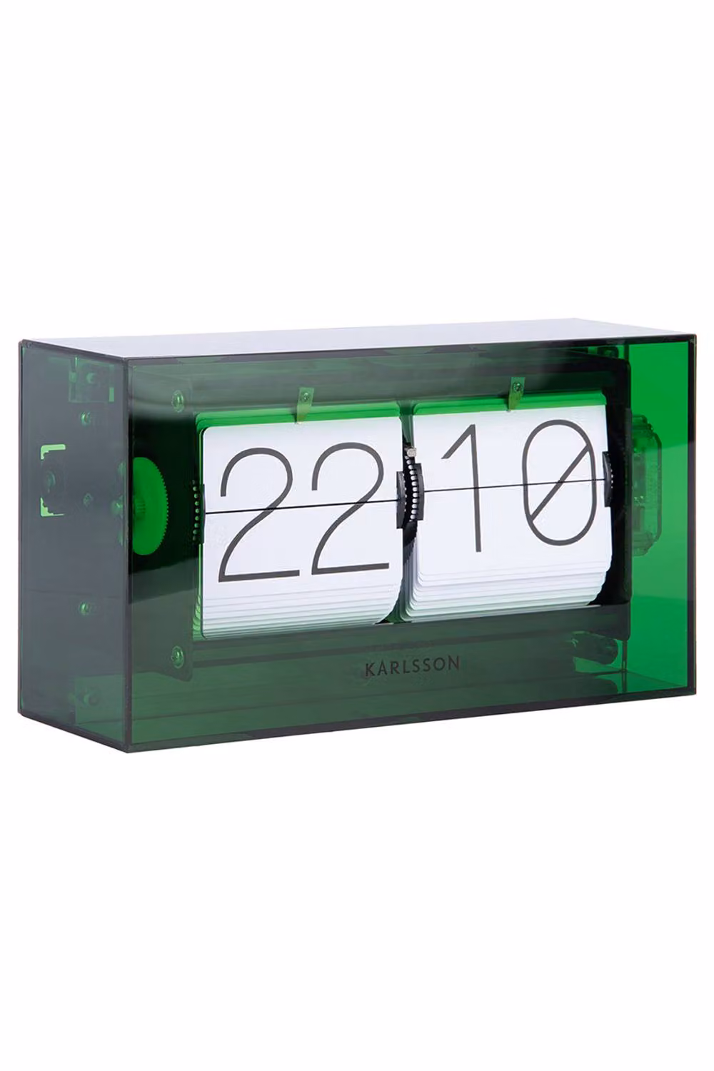 PRESENT TIME Karlsson Retro Digital Tabletop Flip Clock in Green – 2