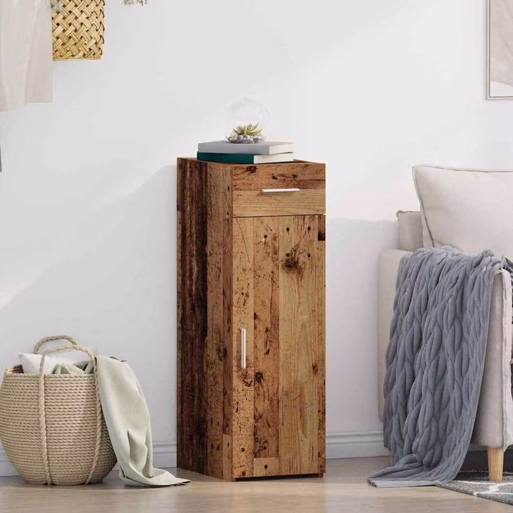 Berkfield Home Rustic Old Wood Sideboard in Brown, W/D/H: 93 x 30 x 42.5 cm – 2