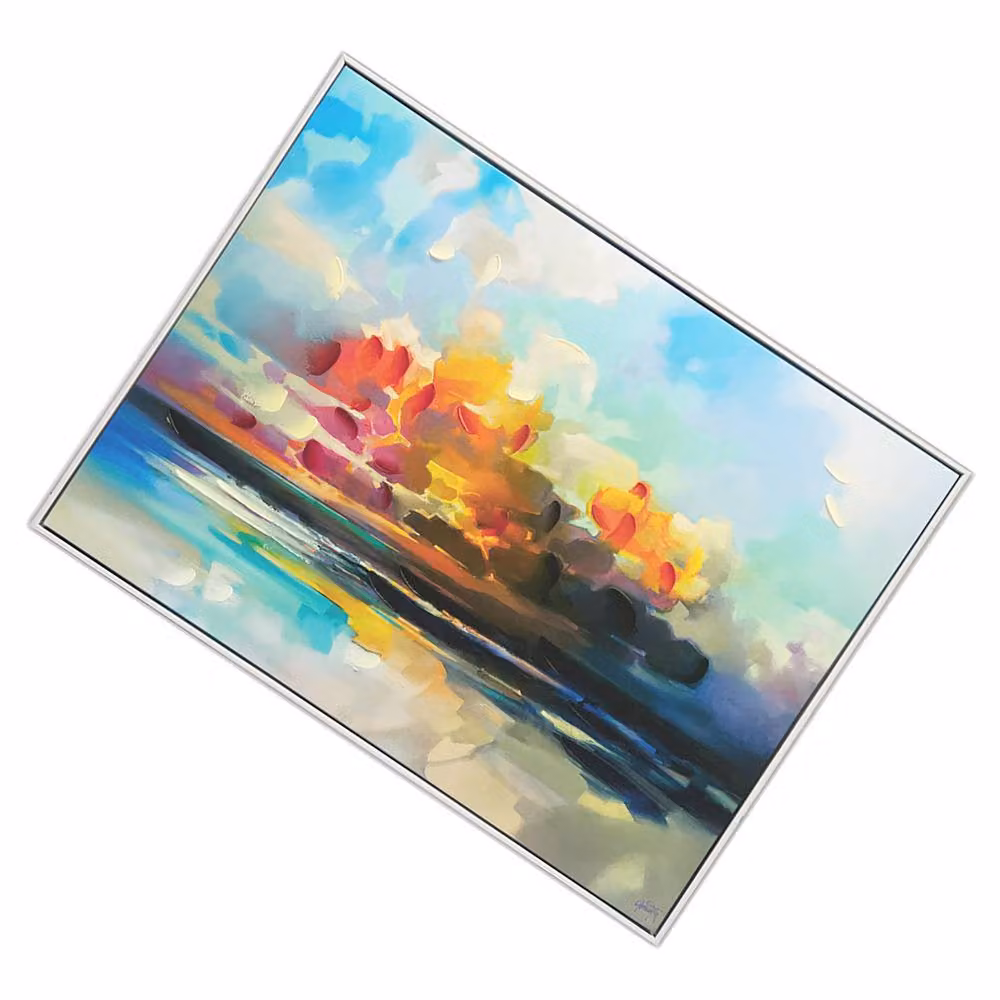 Scott Naismith Cloud Flow Multicolour Abstract Landscape Hand-Painted Canvas Print – 2