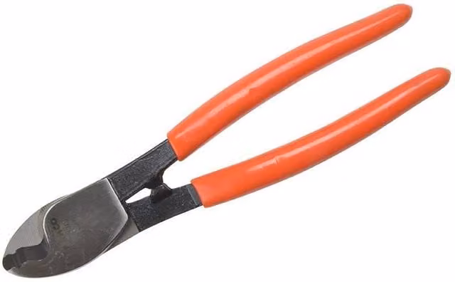 Bahco 2233D Heavy-Duty Cable Cutter and Stripper, Orange and Black, 200 mm