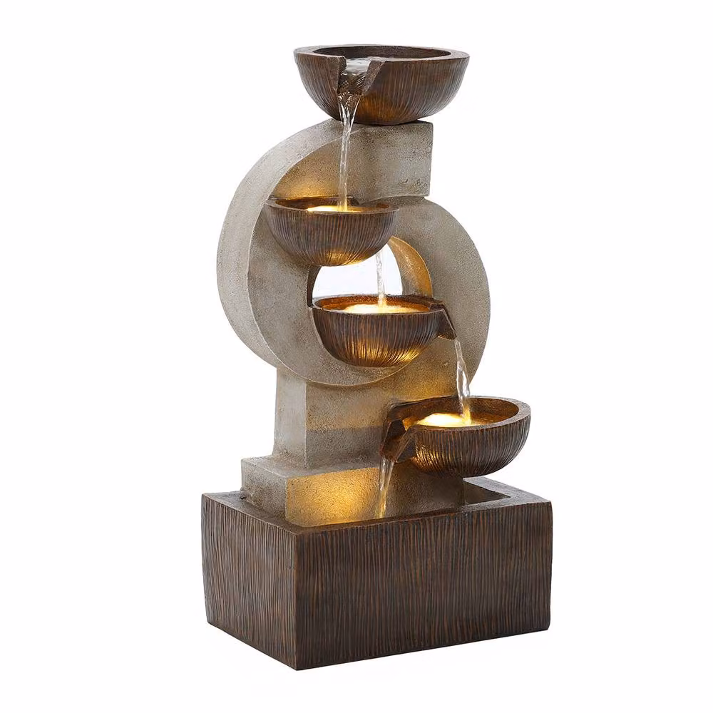 Charles Bentley Nile Cascading Water Feature, Bronze, Mains Powered – 2