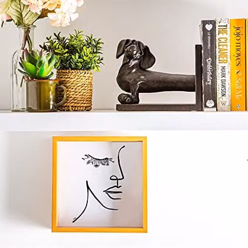 Nicola Spring 3D Shadow Box Photo Frame, Brown, Square, W/D/H: 20.3 x 25.4 x 6.0 cm