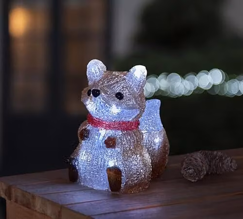 Smart Garden InLit Ice DecoFox Christmas Decoration, Multicolour LED Battery Operated Tabletop Ornament, Height: 15 cm – 1