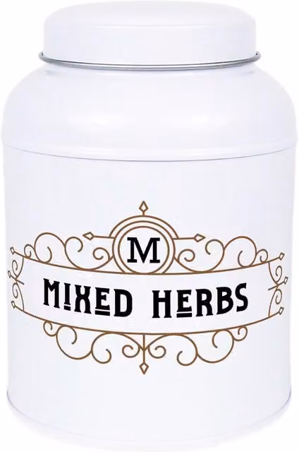 Purely Home White Metal Pepper Canister with Vintage Domed Lid, 600ml