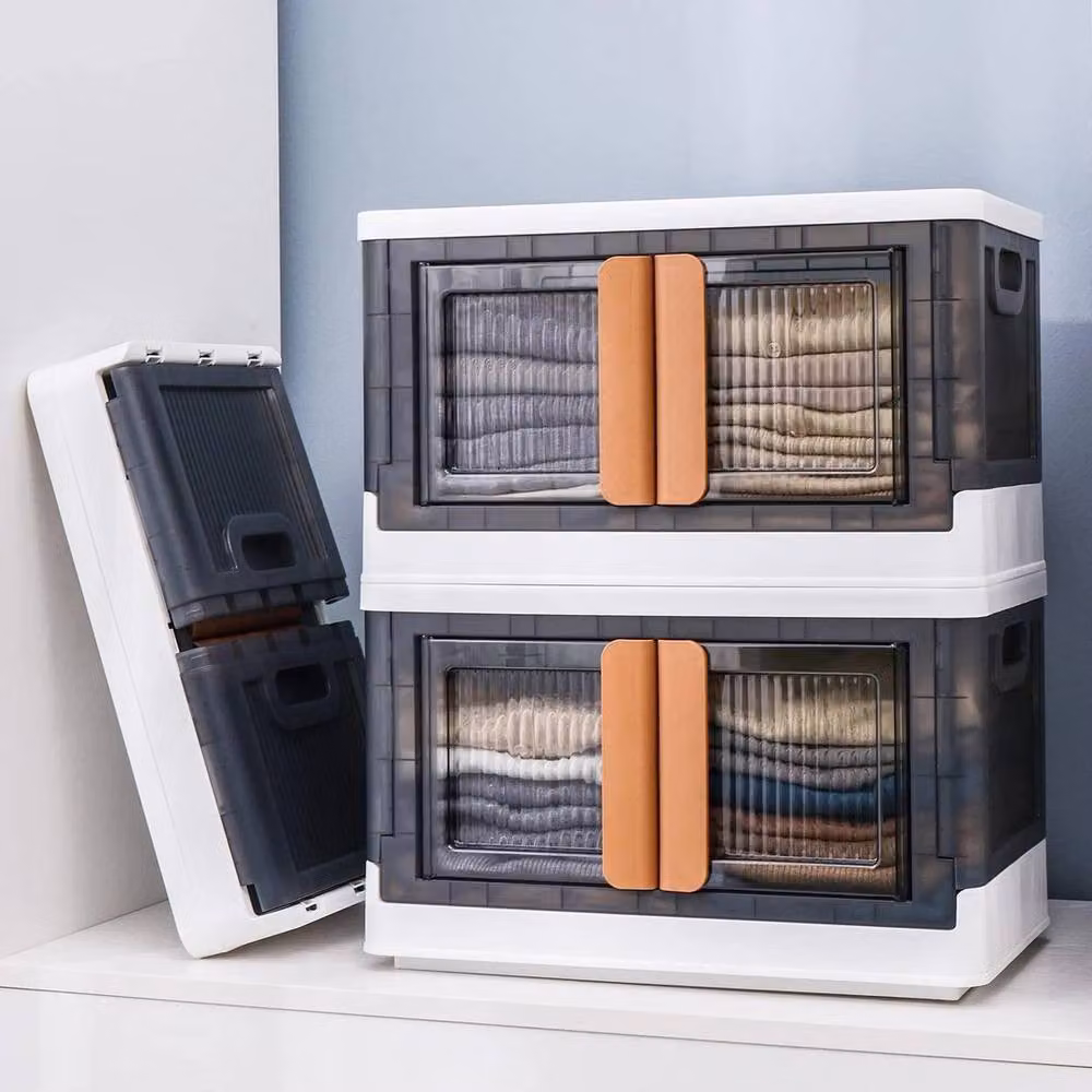 KORVIXA 32L Folding Plastic Storage Box in Transparent – 4