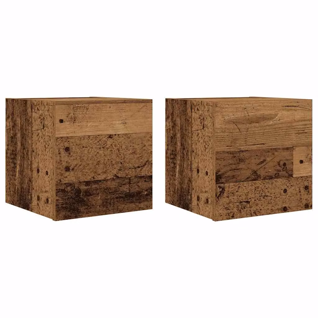 Berkfield Home Wall Mounted TV Cabinet, 2 Piece Set, Brown, W/D/H: 30.5 x 30 x 30 cm – 2