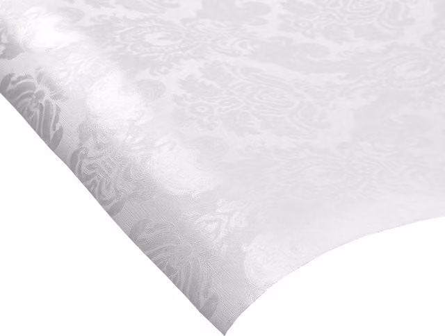Kidkid Retro Floral Textured Self-Adhesive Vinyl Wallpaper Roll in Silver and White
