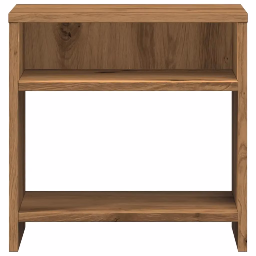 Berkfield Home Set of 2 Artisan Oak Bedside Cabinets in Brown, W/D/H: 40 x 30 x 40 cm – 5