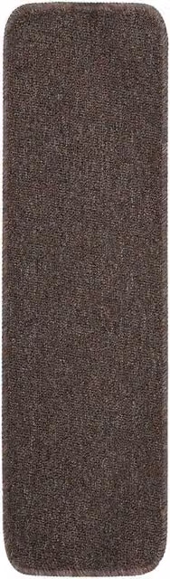 Berkfield Home Anti Slip Stair Mats, 15 Pack, Brown, Rectangular, W: 75 cm, D: 20 cm