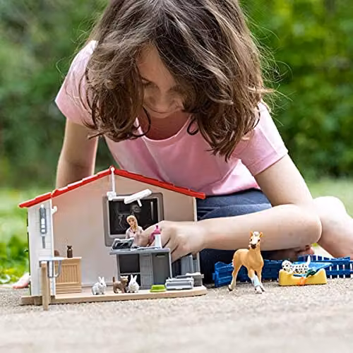 Schleich Veterinarian Practice Farm Playset in Multicolour – 3