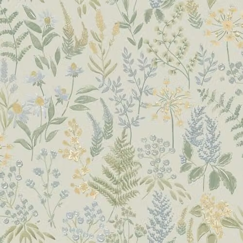 Holden Decor Rural Paradise Floral Spring Wallpaper in Blue, Green and Multicolour