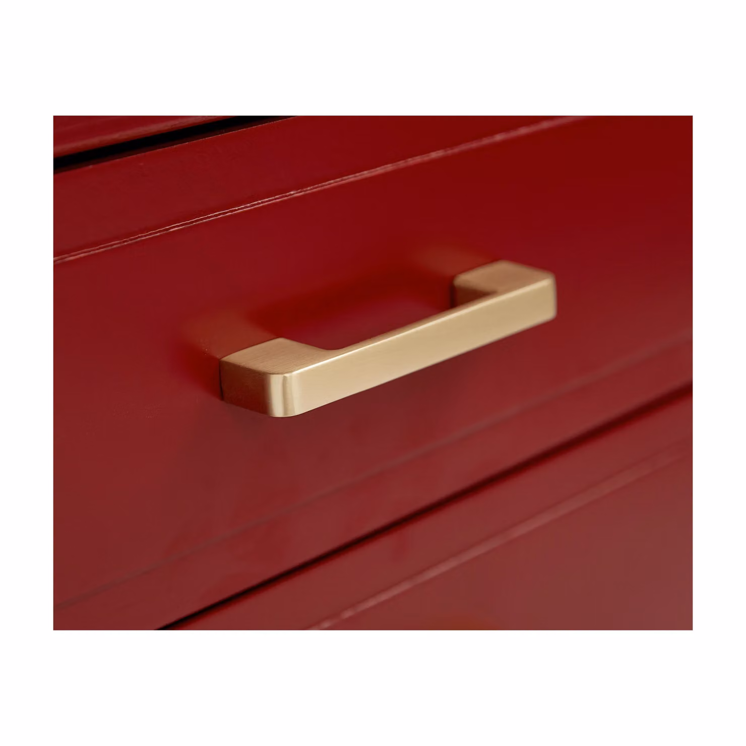 Cabinet Bits Palazzi 2 Drawer Console Table in Red Metal – 3