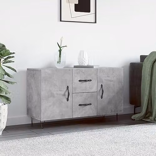 vidaXL Modern Sideboard in Grey, W/D/H: 100 x 36 x 60 cm – 2