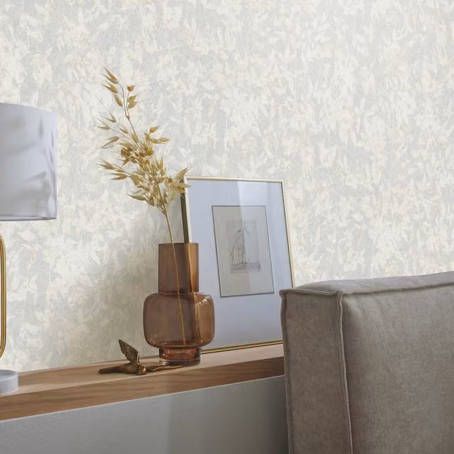 Erismann Botanical Floral Modern Matt Grey Vinyl Pre-pasted Wallpaper Roll