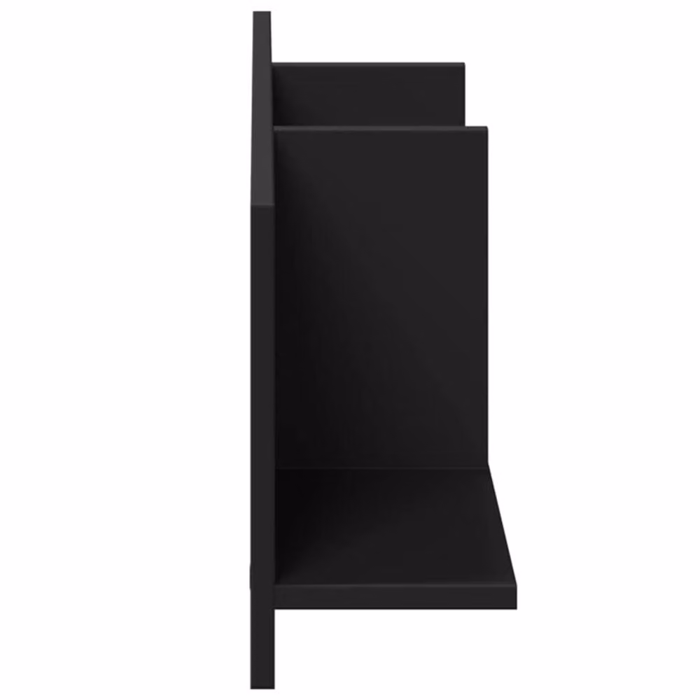 Berkfield Home Wall Cabinet in Black Matt MDF, W: 100 cm, D: 30 cm, H: 30 cm – 3