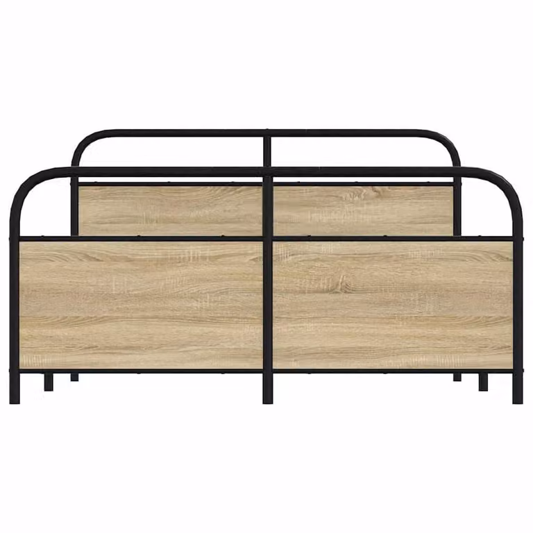 Berkfield Home Metal Bed Frame in Black, W/D/H: 150 x 200 cm King Size