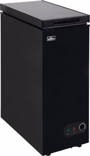 Willow WCF60B Women's Freestanding 51L Chest Freezer in Black with Removable Storage Basket – 1