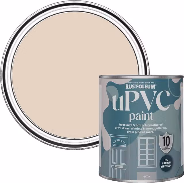 Rust-Oleum UPVC Paint in Satin Finish, Homespun, 0.75 l