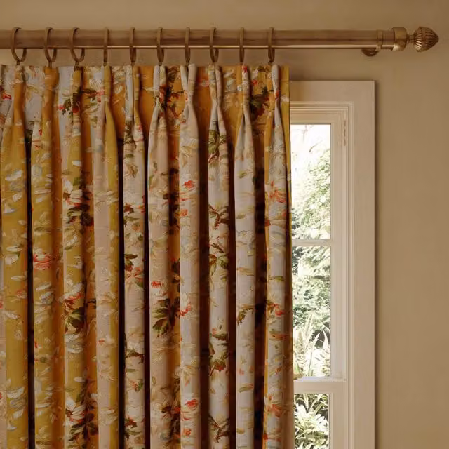 House of Hackney Rainbow Rose Cotton Linen Striped Fabric Panel Curtain in Multicolour
