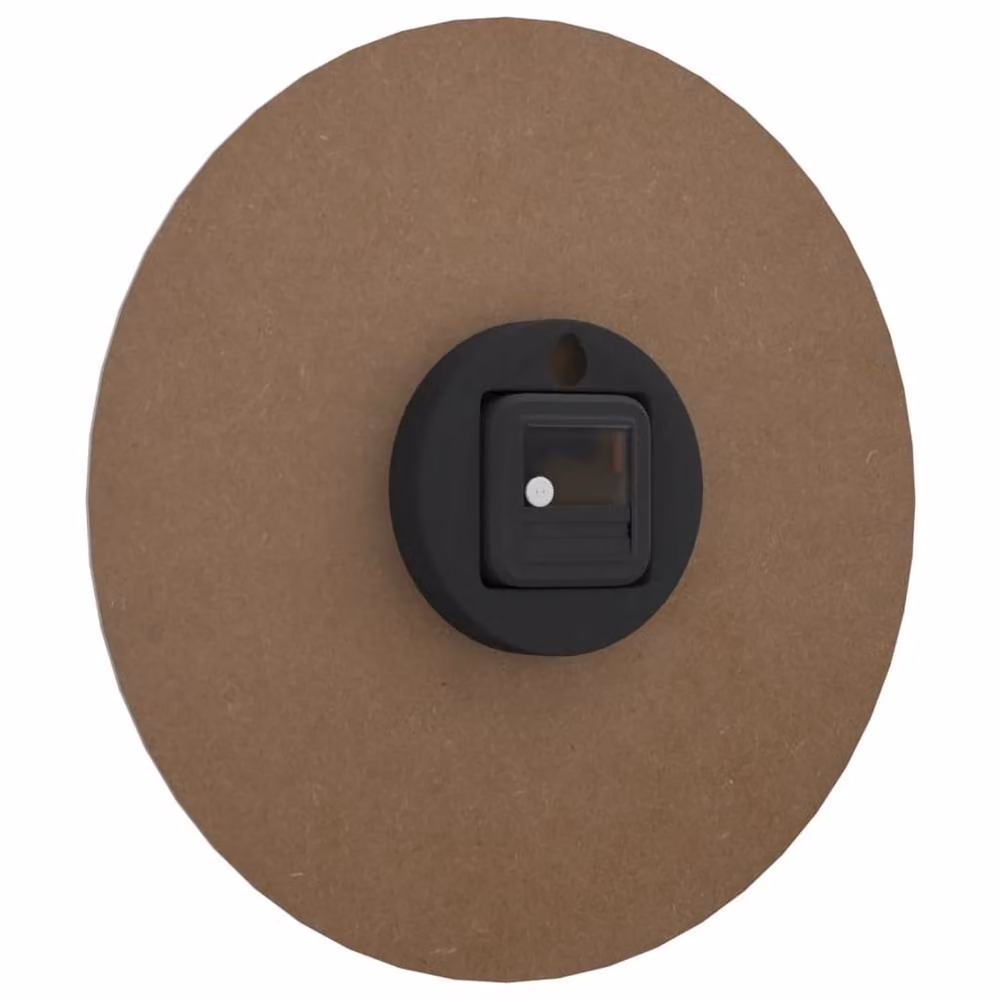 Berkfield Home Round Wooden Wall Clock in Natural with Luminous Scales and Silent Quartz Movement, Diameter: 30 cm – 3