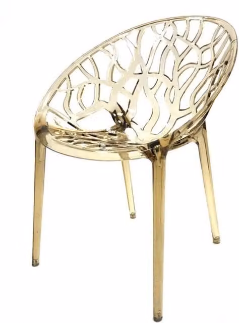 NESTLUNE Amber Resin Tree Chairs in Orange, W/D/H: 100 x 15 x 15 cm