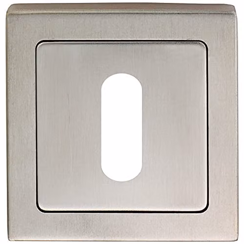 Loops Square Lock Profile Escutcheon in Bright Stainless Steel, Concealed Fix, 52 x 52 mm – 2