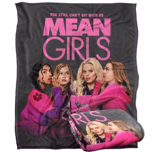 LOGOVISION Mean Girls (2024) Musical Poster Super Soft Fleece Throw Blanket, Multicolour, W/D/H: 152 x 127 x 1 cm – 1