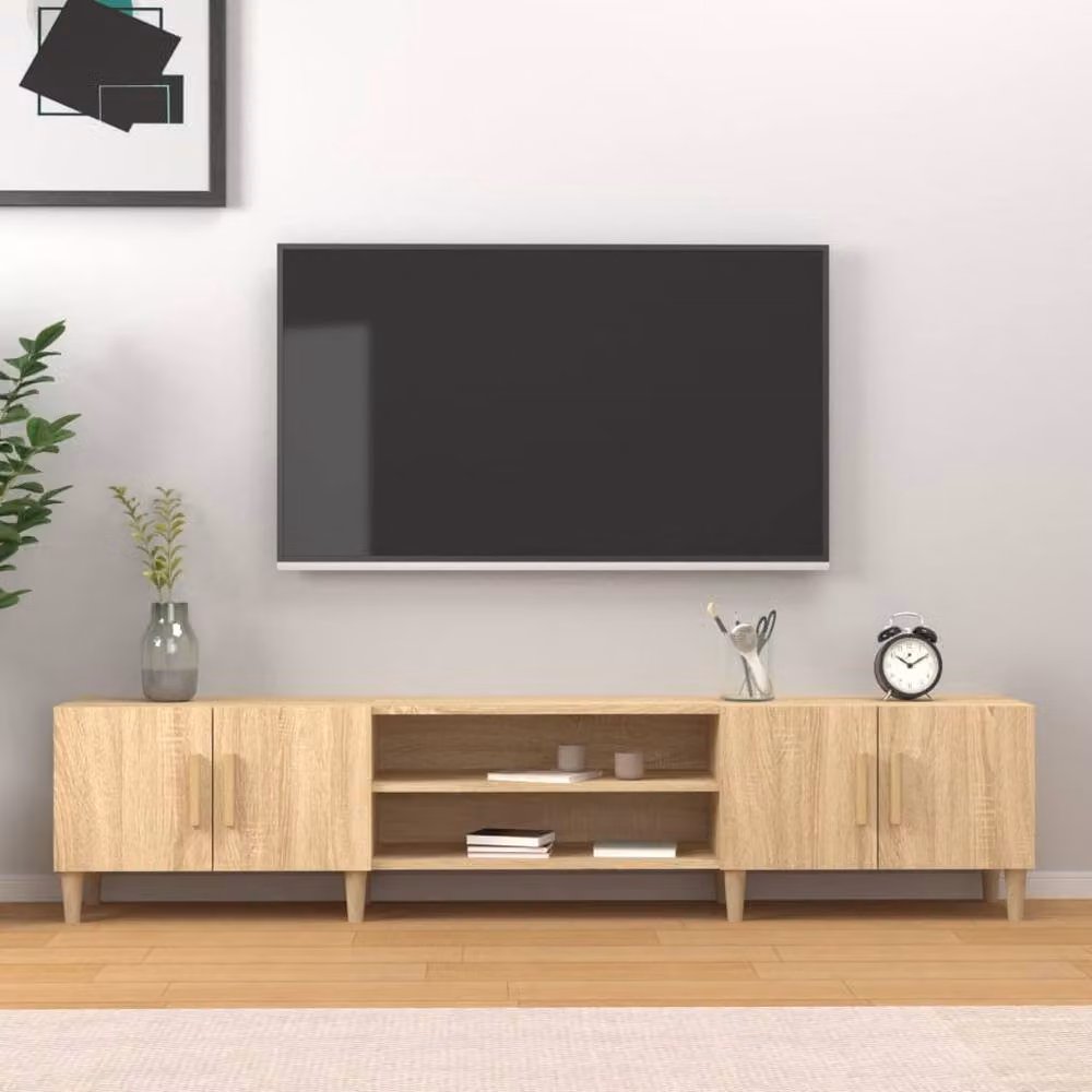 Berkfield Home Sonoma Oak TV Cabinet in Brown, W: 180 cm, D: 40 cm, H: 31.5 cm – 2