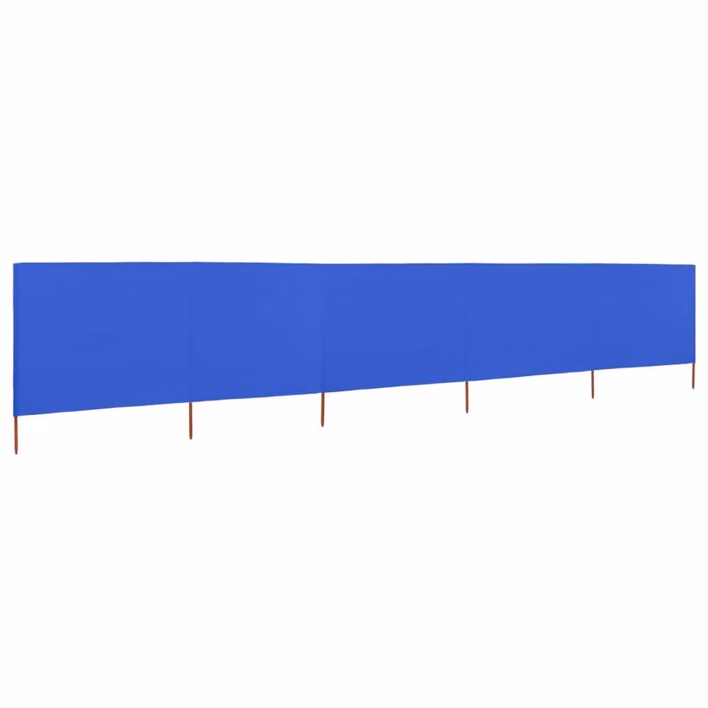Berkfield Home 5-Panel Fabric Wind Screen, Blue, W: 600 cm, H: 80 cm – 2