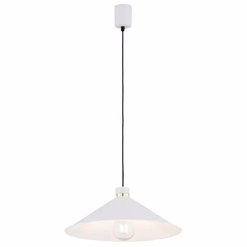 Argon Nashville Modern Dome Pendant Ceiling Light in White and Brass