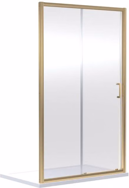 Balterley Rectangular Sliding Shower Door in Silver or Gold, W/H: 160 x 190 cm