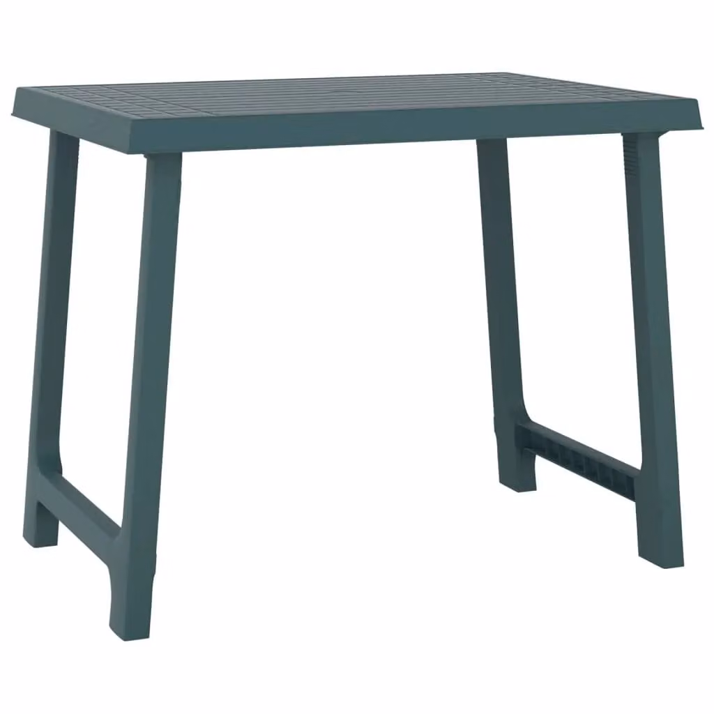 Berkfield Home Green Camping Table with Wooden Look Finish, W/D/H: 79 x 56 x 64 cm – 1