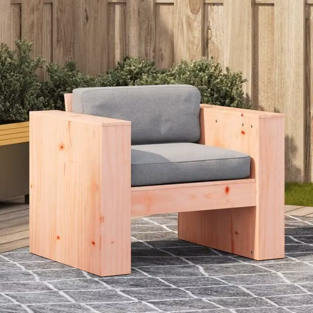 Berkfield Home Garden Sofa in Brown Solid Wood W/D/H: 79 x 60 x 62 cm