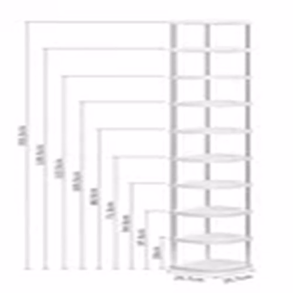 EONLION Multibao 10-Tier Shoe Rack Organiser with Adjustable Shelves, White, H 155.5 x W 25.7 x D 25.7 cm – 1