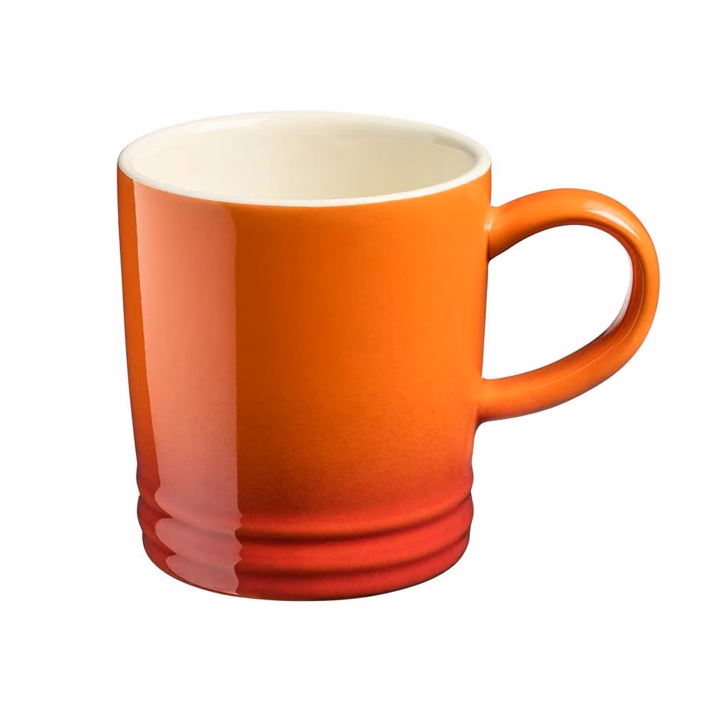 Cooks Professional 4 Piece Orange Stoneware Tea and Coffee Mug Set, 240ml per mug – 2