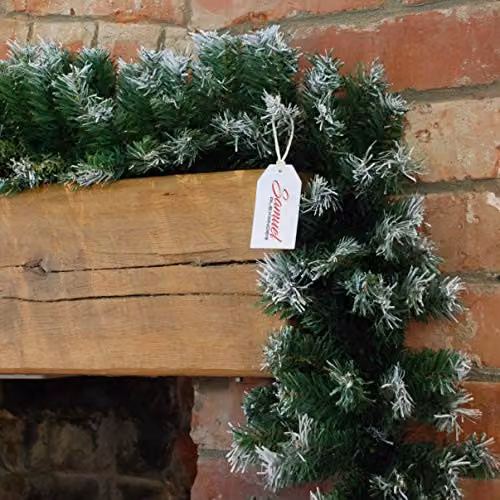 Samuel Alexander Snow Tipped Green Christmas Garland Decoration, W: 25 cm, L: 270 cm – 3