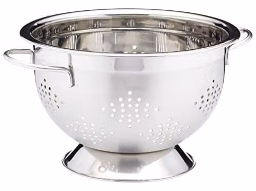 MasterClass Stainless Steel Colander with Handles, Silver, 27 cm