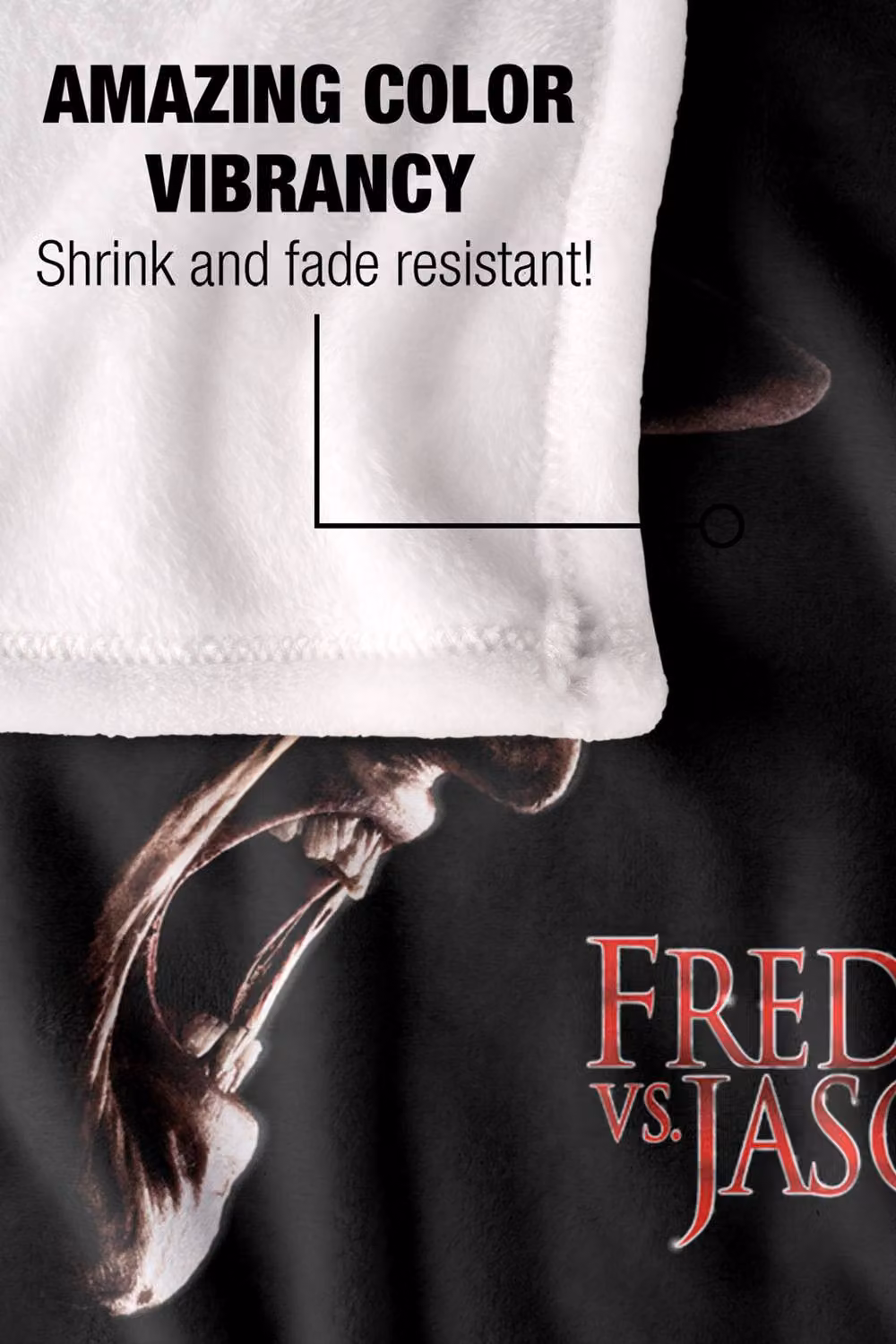 Warner Bros. Freddy Vs Jason Face Off Super Soft Silky Touch Throw Blanket, Extra Large, Black and Multicolour – 5