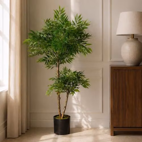 Leaf Design UK Realistic Artificial Ficus Tree in Green, Height: 100 cm – 2