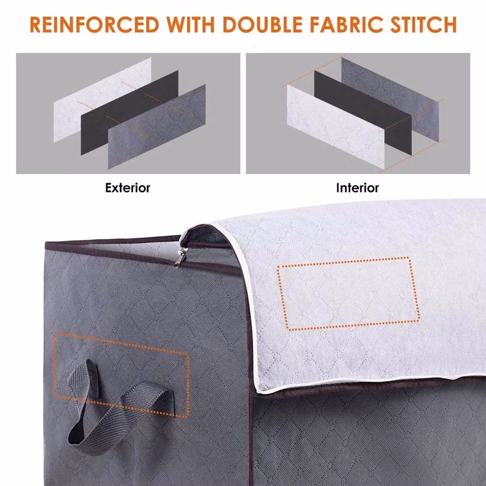 VOGREX 3 Pack 90L Large Capacity Clothes Storage Bags in Grey – 3