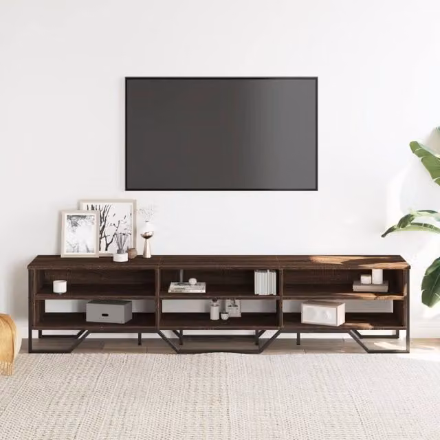 Berkfield Home Brown Oak TV Cabinet, W/D/H: 180 x 34 x 41 cm