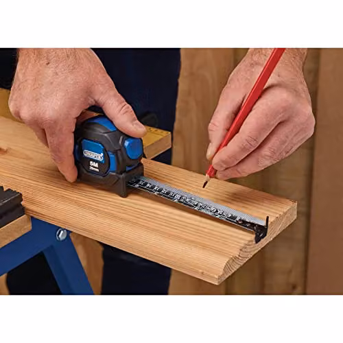 Draper Auto Lock Tape Measure, 5m Length, 25mm Width, Blue and Black – 2