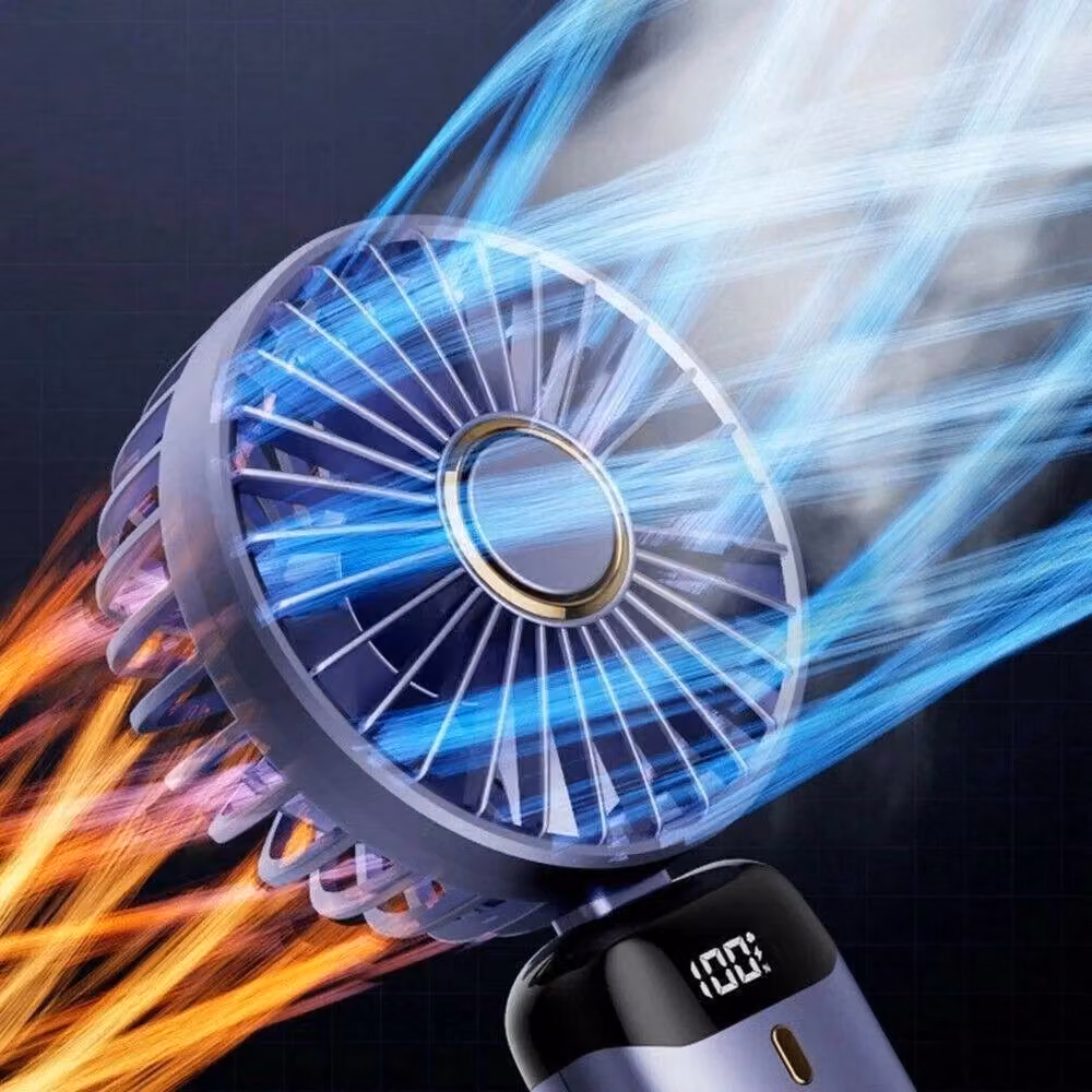 NESTLUNE Blue USB Rechargeable Mini Hand-held Fan – 2