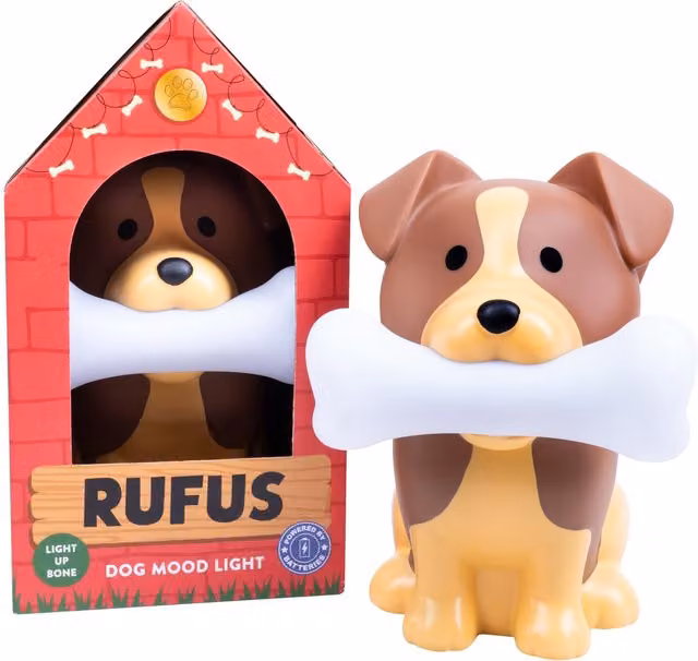 Fizz Creations Rufus The Dog Mood Light in Brown and Multicolour