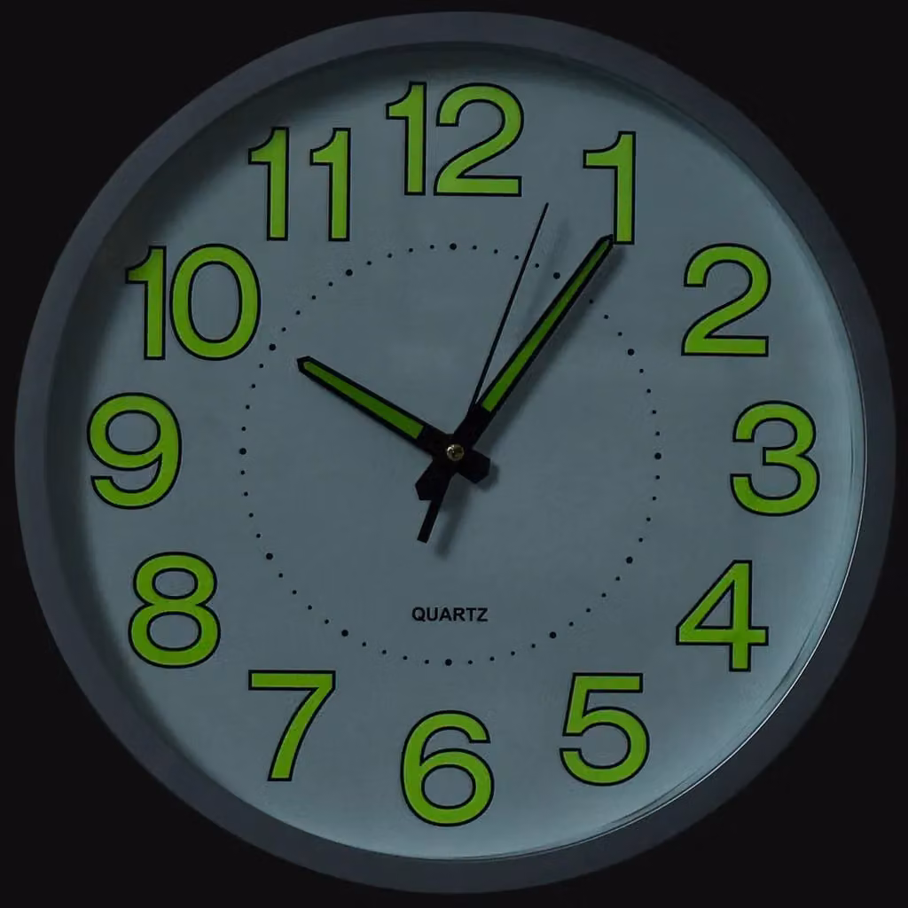 Berkfield Home Luminous White Analog Wall Clock, Diameter: 30 cm – 2