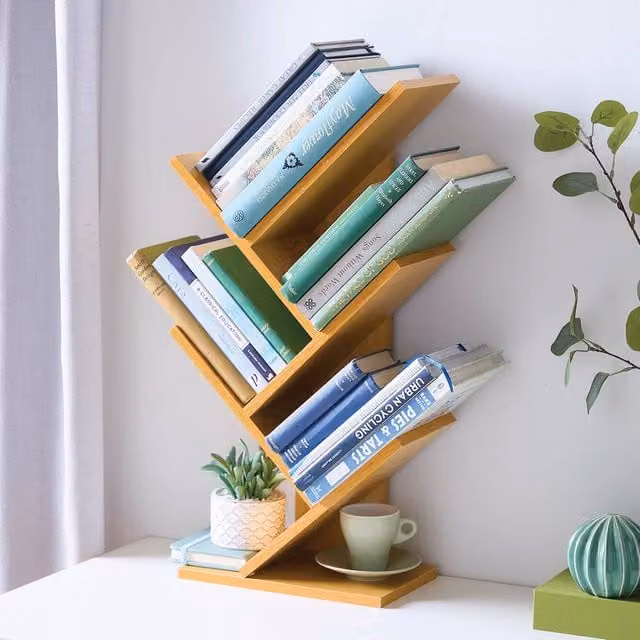 Coopers of Stortford Beige Composite Wood 4 Shelf Book Storage Rack – 1