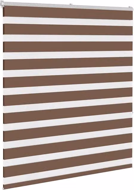 Berkfield Home Elegant Zebra Blind in Brown, W: 135 cm, H: 150 cm